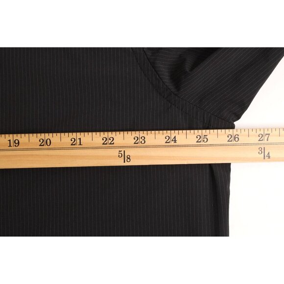 Travis Mathew Men's Long Sleeve Button Down Shirt Black W/Grey Stripes 2XL - Picture 4 of 8